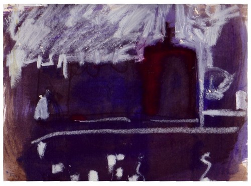 Les remparts (Aigues Mortes), encre et pastels