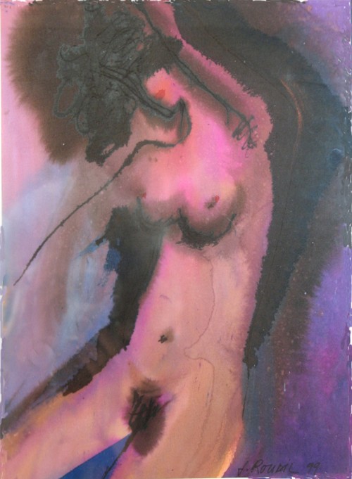 Nu rose ( pour toi nu à l’indigo)